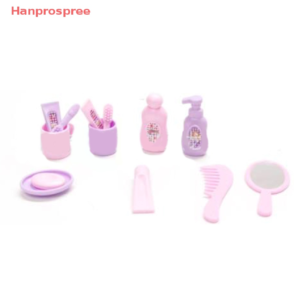 Set 13 Món Đồ Nội Thất Phòng Tắm Cho Búp Bê Tỉ Lệ 1: 12