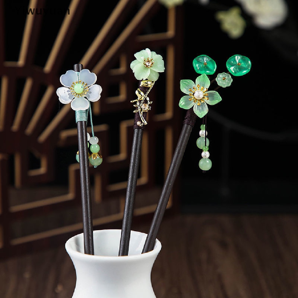 Trâm Cài Tóc Bằng Gỗ Hình Hoa Phong Cách Trung Quốc Cổ Điển Cho Nữ