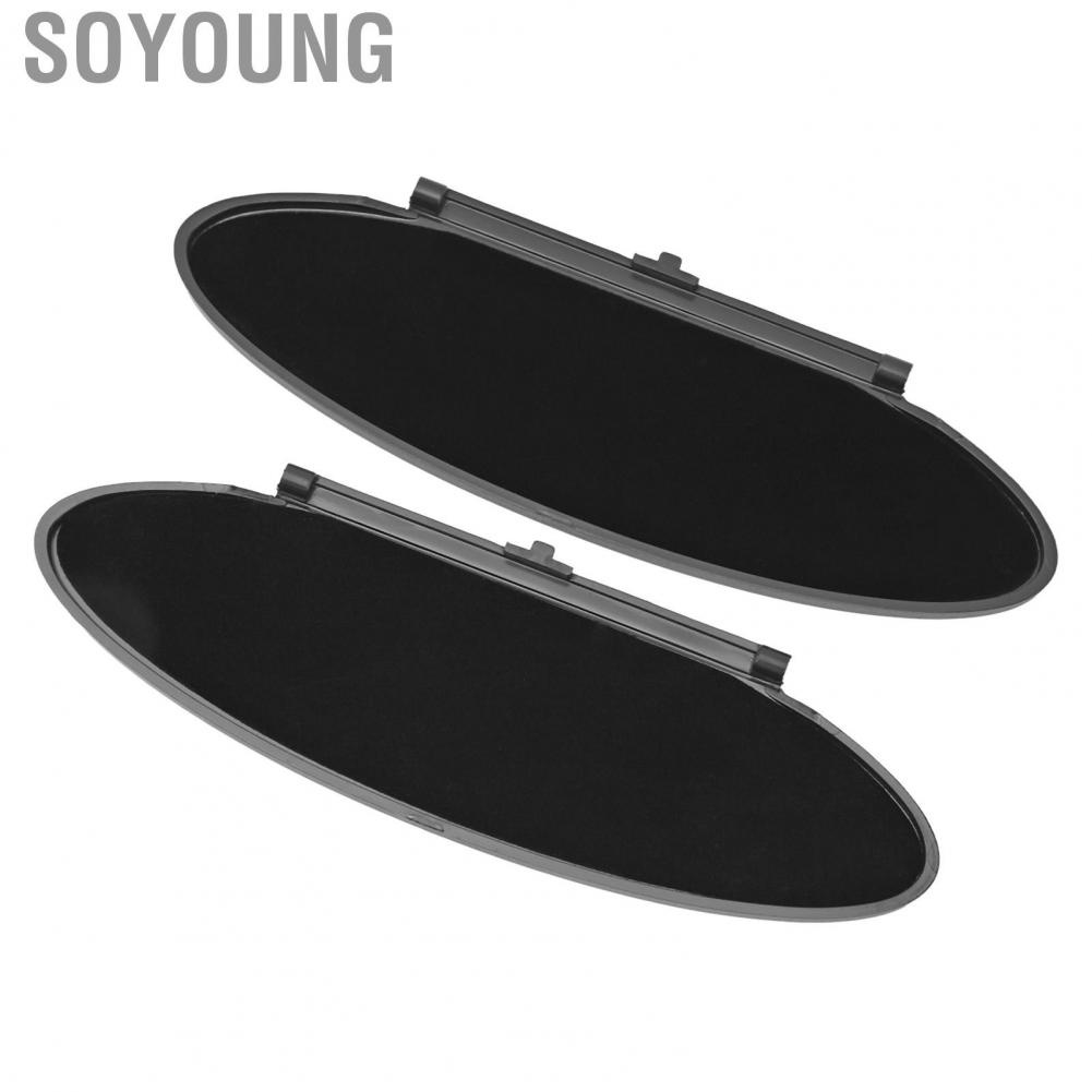 Soyoung 99670142102  Sunvisor Lid Cover Black Stable Performance Sun Visor Mirror Easy Installation for Car
