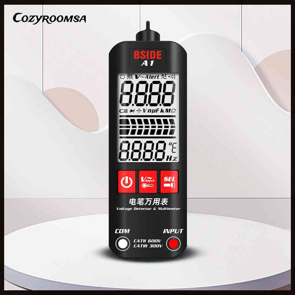 Thiết Bị Kiểm Tra Điện Áp 600V AC / DC Có Màn Hình LCD