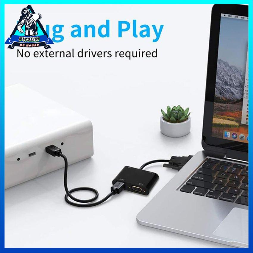 Bộ Chuyển Đổi Màn Hình Vga Sang Hdmi Tương Thích 2 Trong 1 Cáp Âm Thanh Video Độ Nét Cao