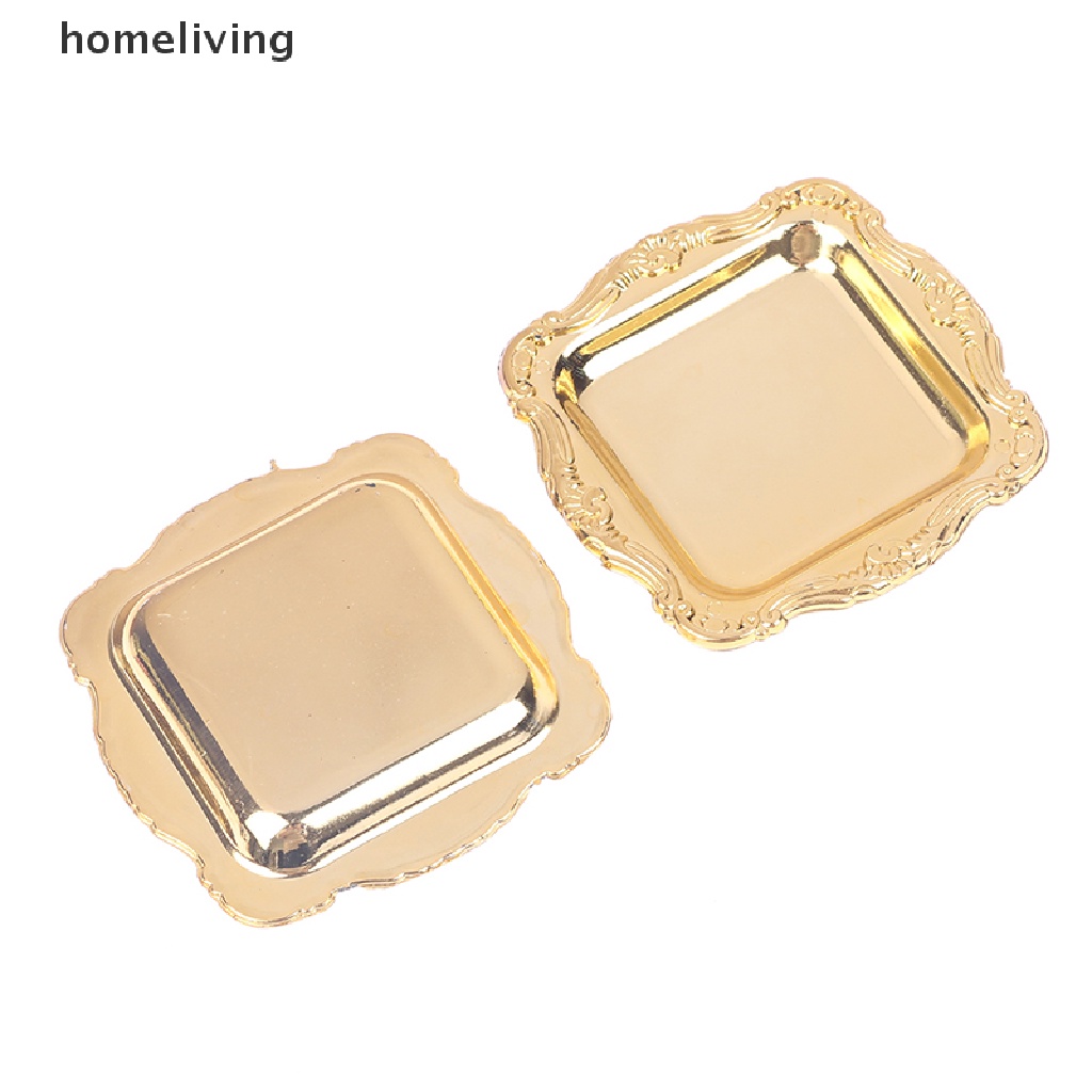 Bộ 2 Khay Trà Mini Bằng Nhựa Dùng Trang Trí Nhà Búp Bê