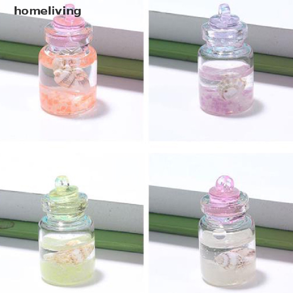 Bộ 5 Bình Thủy Tinh Mini Có Móc Khóa Trang Trí Sân Vườn