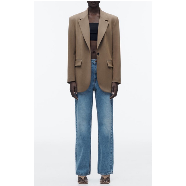 Áo Khoác blazer Dáng Rộng Cài Nút Phối Màu Tương Phản Trang Trí Mùa Xuân Kiểu Mới 232133754