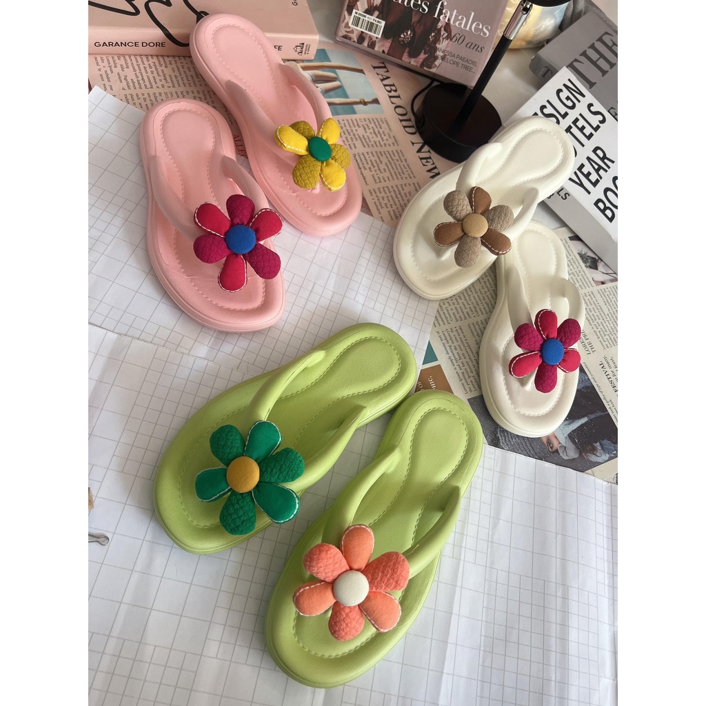 JY223- B3 - Dép quai kẹp bánh mì đúc liền dễ thương chất mềm giá rẻ EVA siêu nhẹ chân