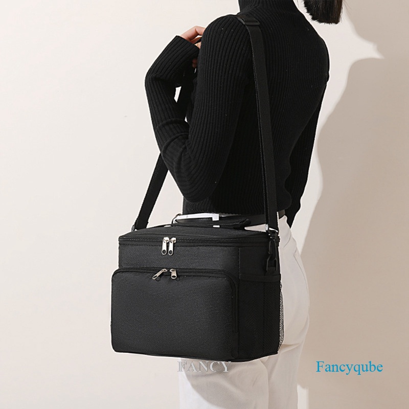 Fancy Túi Đựng Hộp Cơm Trưa Cách Nhiệt Làm Mát Mềm Mại Chống Rò Rỉ Có Thể Tái Sử Dụng Có Thể Tái Sử Dụng Kèm Dây Đeo Vai
