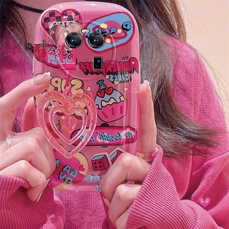 Ốp Điện Thoại Dẻo Trong Suốt Họa Tiết Trái Tim Phong Cách Graffiti Chống Rơi Cho Oppofindx6 X6pro