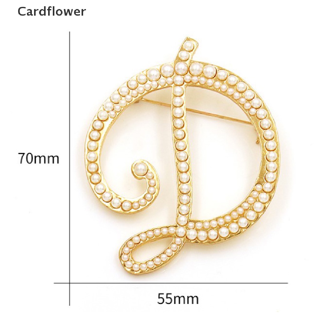 1 Ghim Cài Áo Hình Chữ Cái Đính Ngọc Trai Thanh Lịch