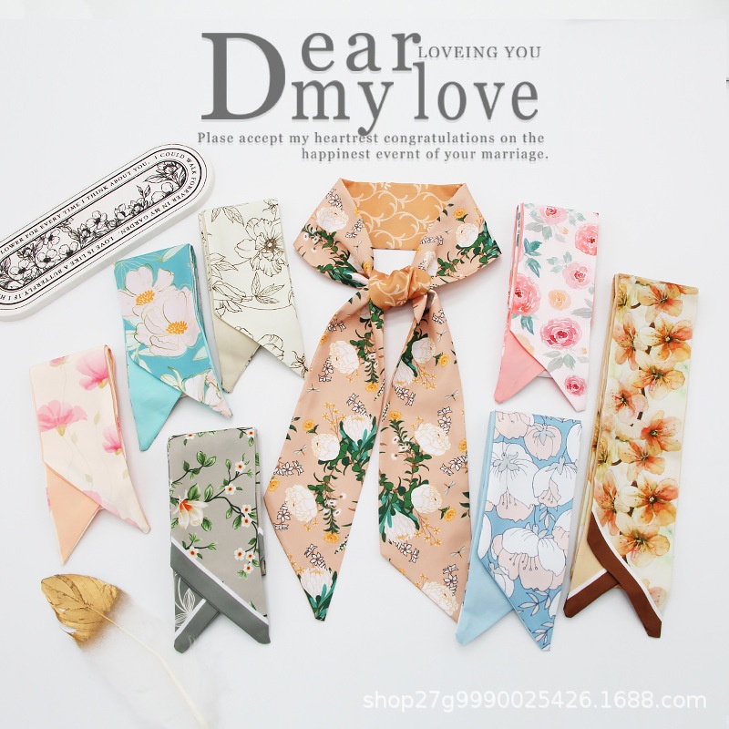 Băng Đô Cài Tóc Đính Nơ Họa Tiết Hoa Đa Năng Xinh Xắn