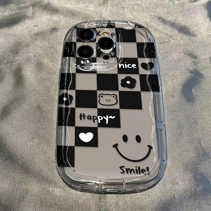 ✅Ốp Điện Thoại Mềm Chống Sốc Họa Tiết Mặt Cười Màu Trong Suốt Cho Iphone xrpromax 11 14 13xs8p712 PU0U