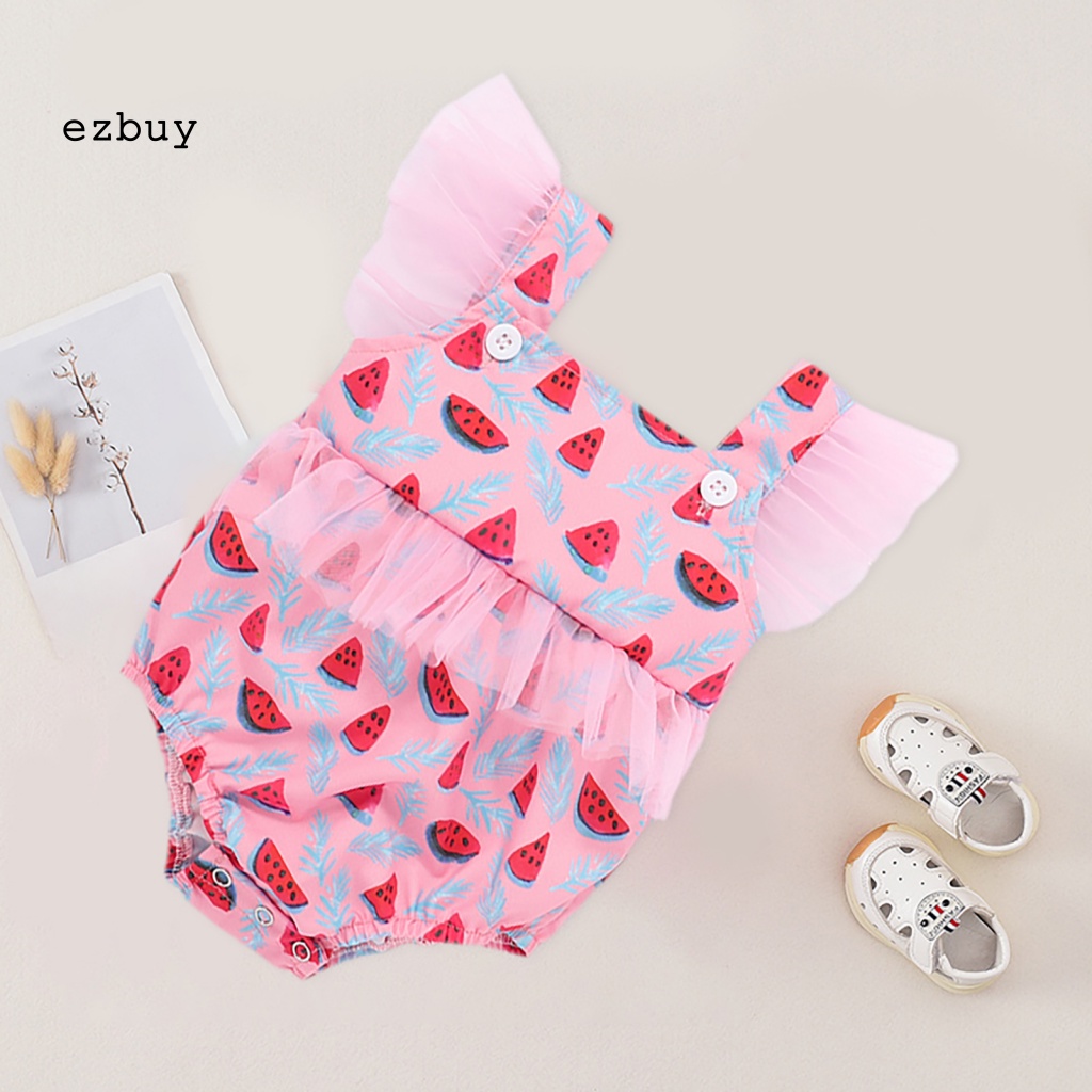 Bộ 2 Món Áo Liền Quần + Băng Đô Xinh Xắn Dễ Thương Cho Bé Gái