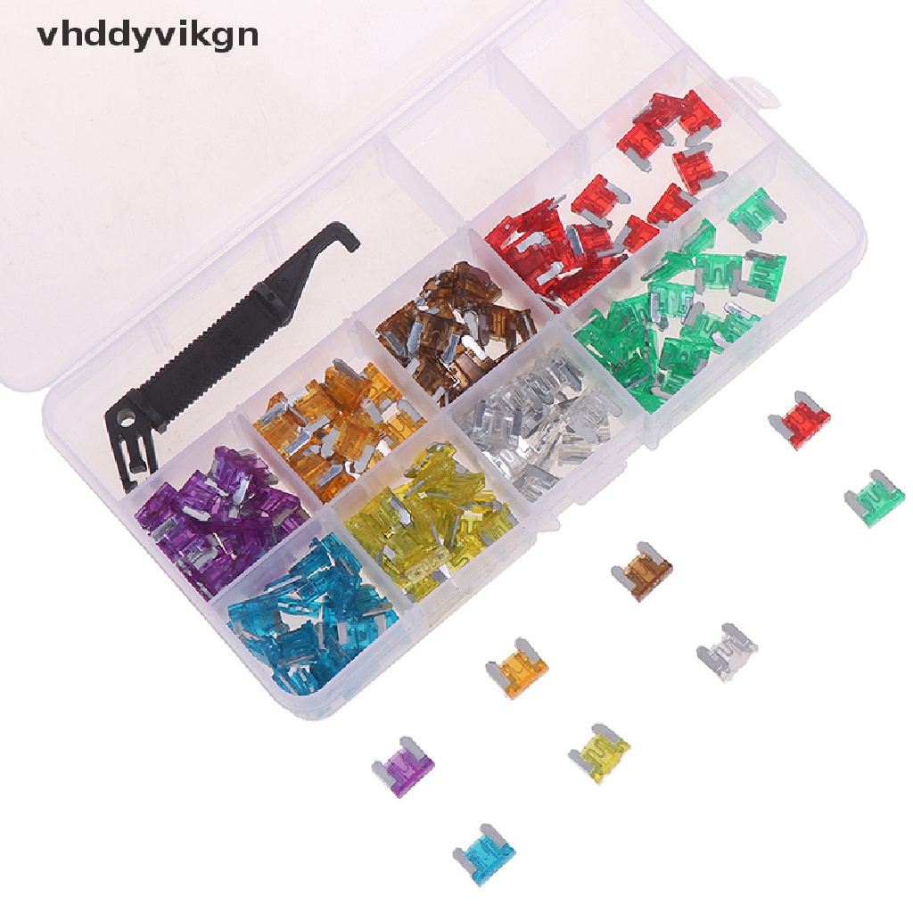 Set 100 Phụ Kiện Cầu Chì Cho Xe Hơi 3A5A7.5A10A15A 20A25A30A