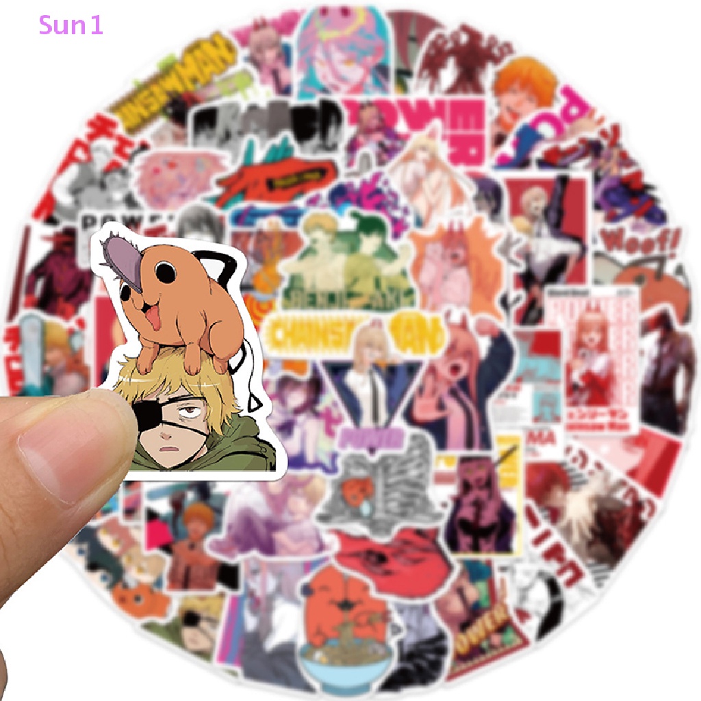 Set 50 Miếng Dán Hoạt Hình Trang Trí Laptop / Điện Thoại / Ván Trượt