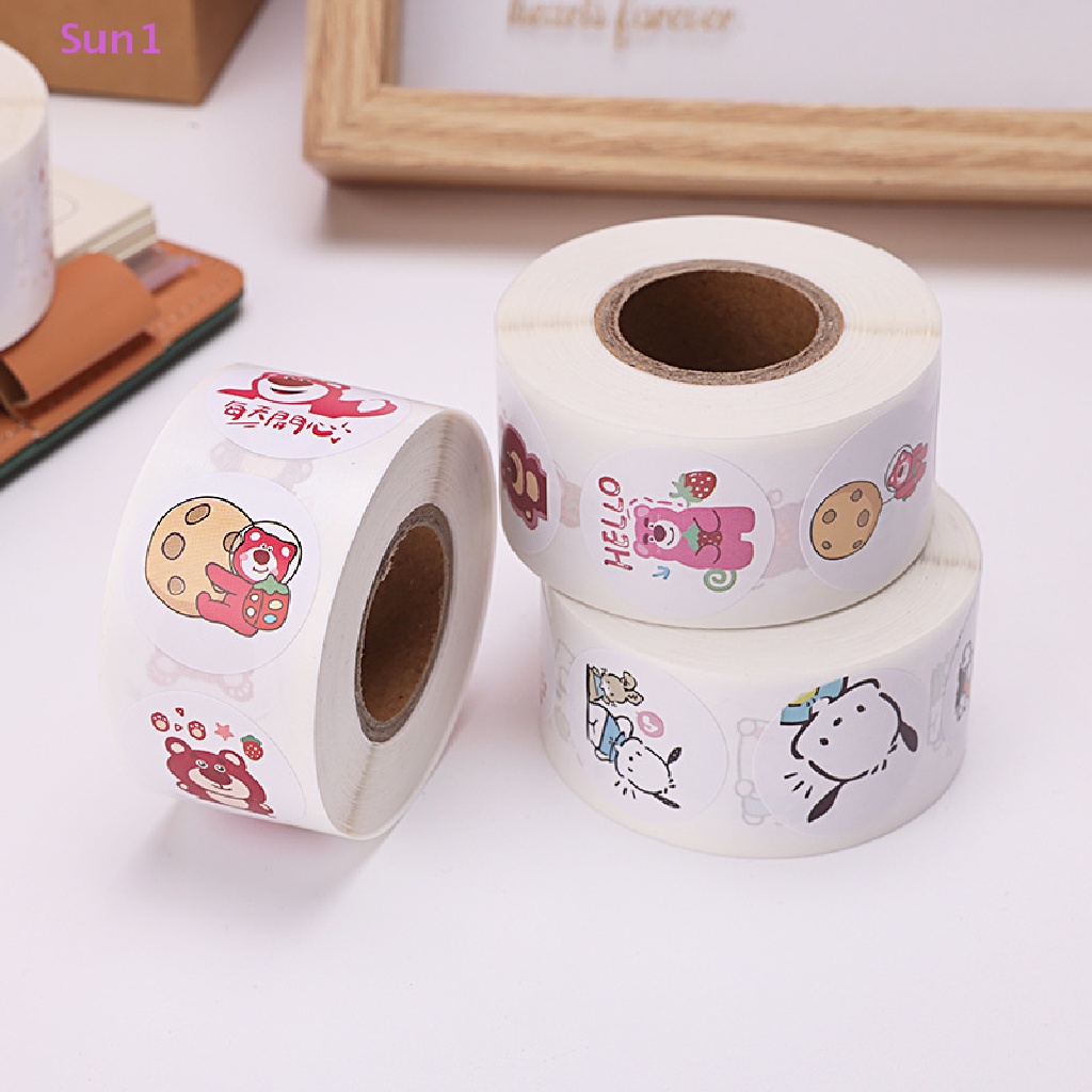 Set 500 Miếng Dán / 500 Miếng Dán Họa Tiết Hoạt Hình Kitty / Chó Mèo / Ngôi Sao / Chó Pacha Kulomi Dễ Thương