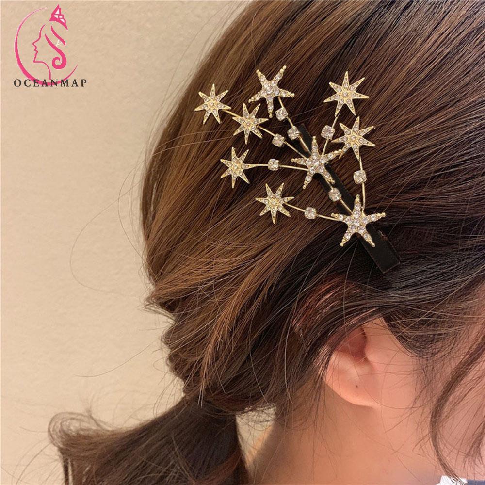 Kẹp Tóc Mỏ Vịt Đính Đá Nhiều Màu Cho Nữ