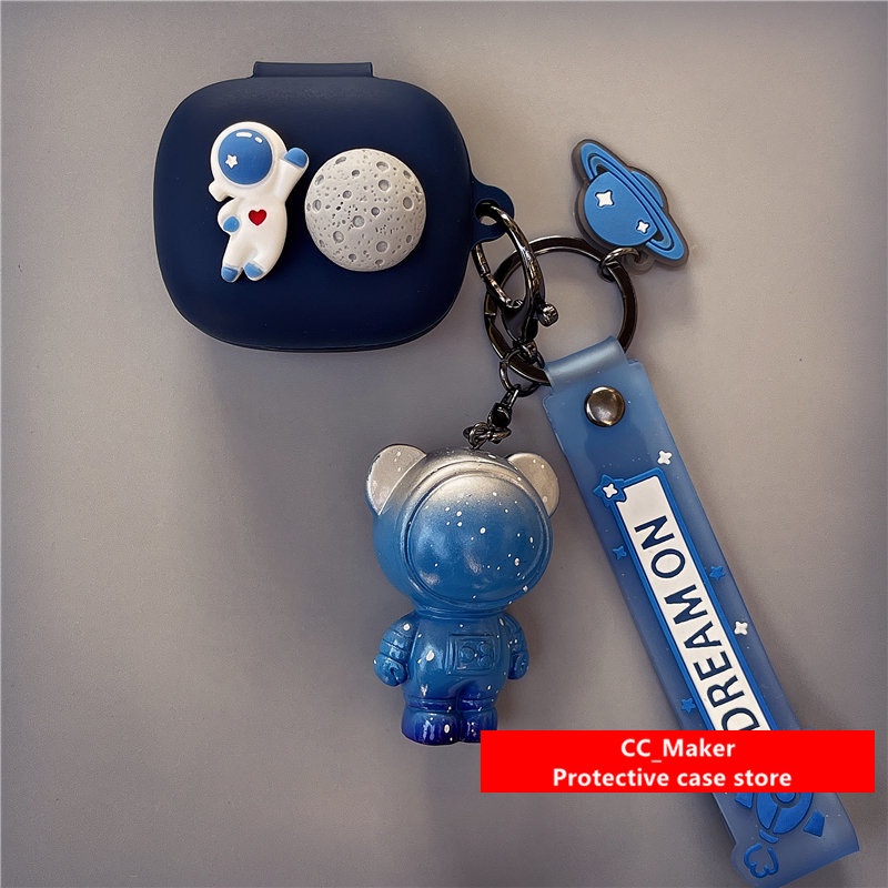 Creative Astronaut JBL Live Pro+ Protective Case Cartoon Keychain Pendant JBL Wave300 TWS Silicone Soft Case Protective Case JBL Live Free2 Shockproof Case Protective Case Cute Pendant JBL Live Pro2 Cover Soft Case