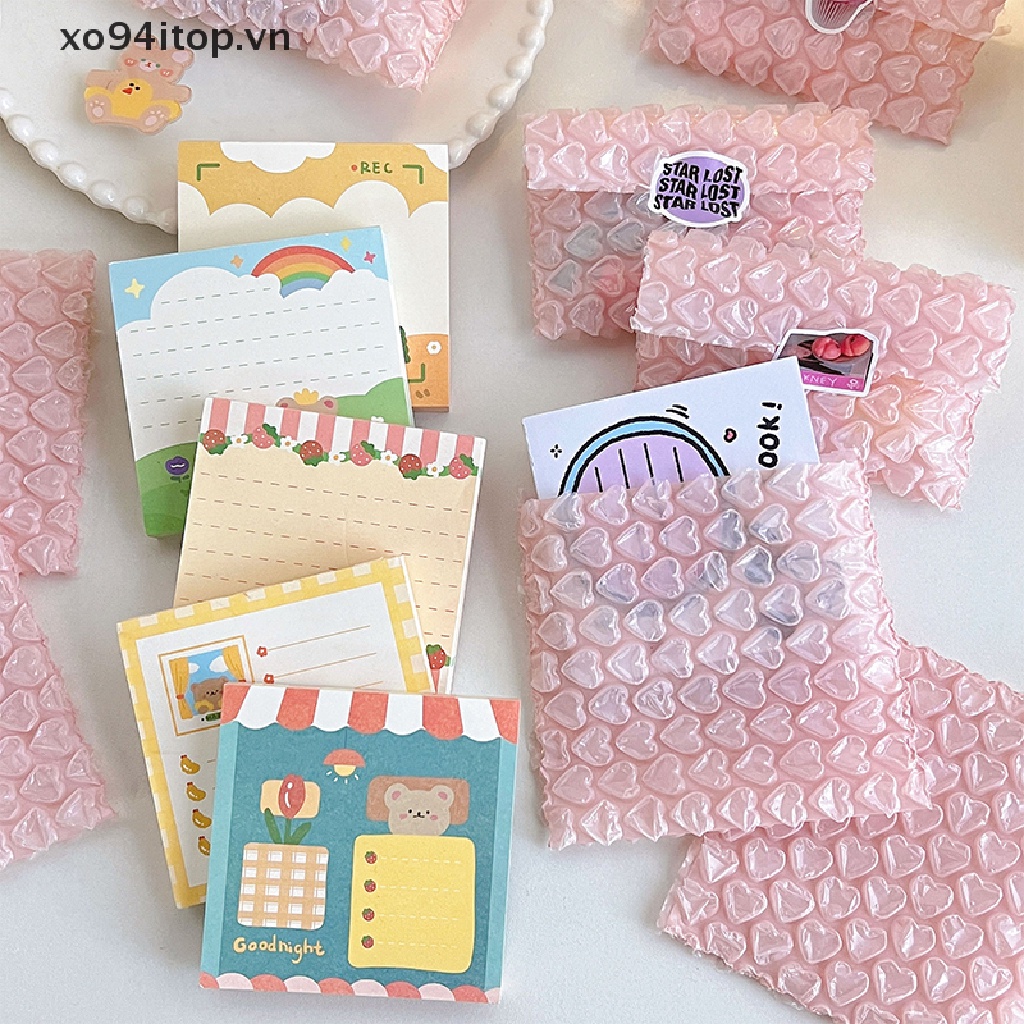 Xoitop Set 10 Túi Bong Bóng Hình Trái Tim Chống Sốc / Thấm Nước Dùng Để Đựng Quà