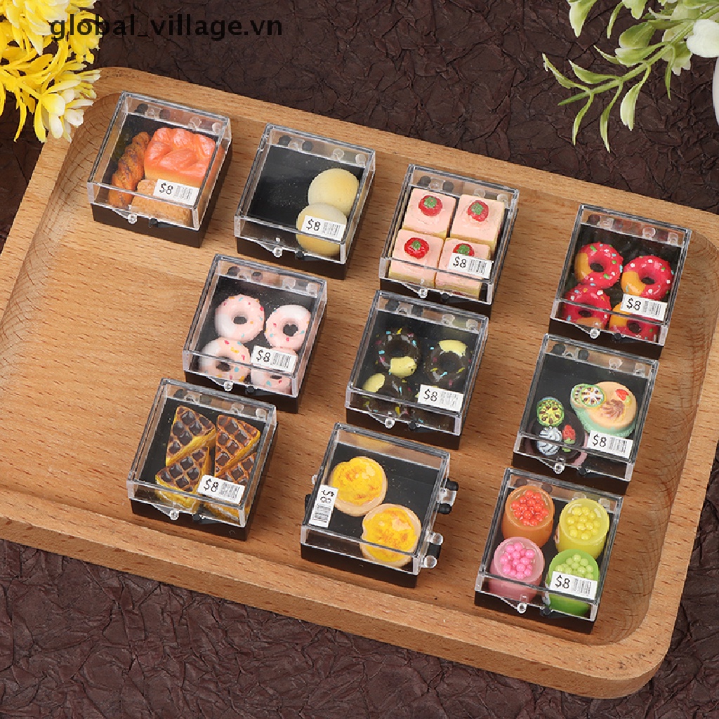 Mô Hình Bánh Tráng Miệng Mini Tỉ Lệ 1: 12 Trang Trí Nhà Búp Bê