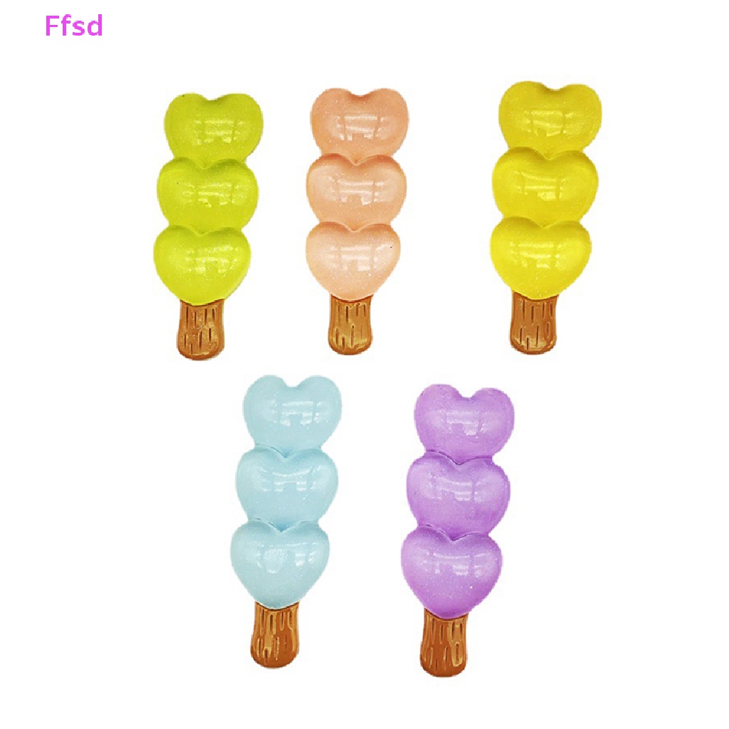 {Ffsd} Bộ 2 Trái Tim Nhựa Resin Phát Sáng Trang Trí Sân Vườn / Nhà Cửa / Trang Sức Crafg Ch * Bán Chạy