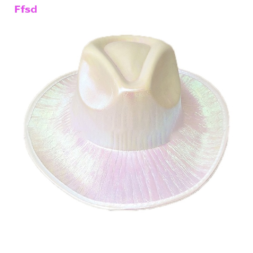 {Ffsd} Hàng Bán Chạy Mũ Cao Bồi Rộng Vành Đính Ngọc Trai Lấp Lánh Cho Nữ