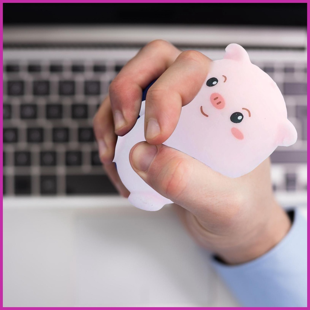 Đồ Chơi Nắn Bóp Đàn Hồi Giảm Stress Hình Chú Heo Dễ Thương