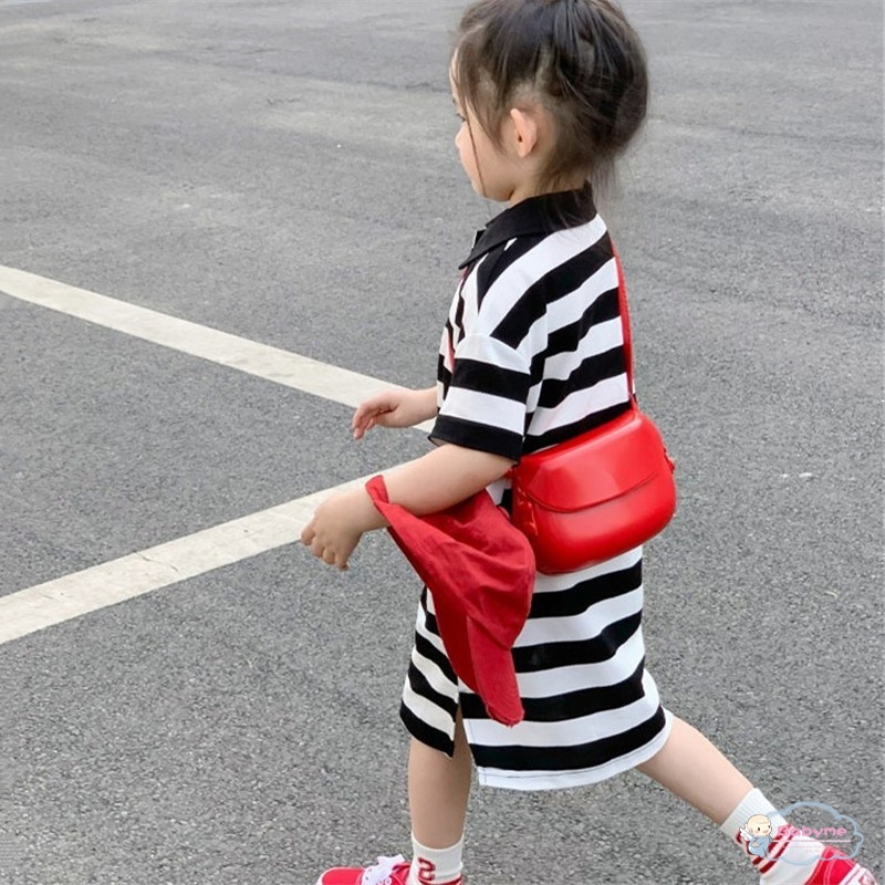 Đầm Công Chúa Họa Tiết Kẻ Sọc Phong Cách Hàn Quốc Xinh Xắn Thời Trang Cho Bé Gái