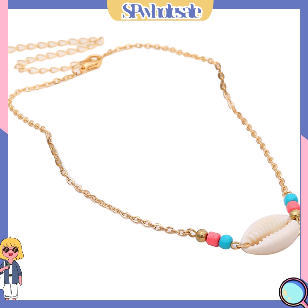 <SPwholesale> Vòng Cổ Choker Gắn Vỏ Sò Phong Cách Bohemian Thời Trang Đi Biển Mùa Hè Cho Nữ