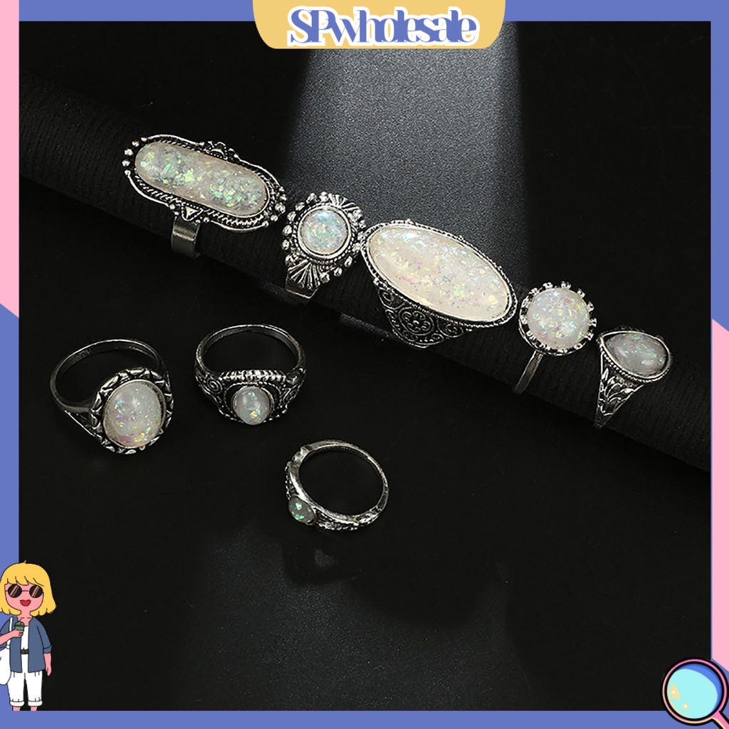 <SPwholesale> Set 8 Nhẫn Đeo Khớp Ngón Tay Phong Cách Vintage