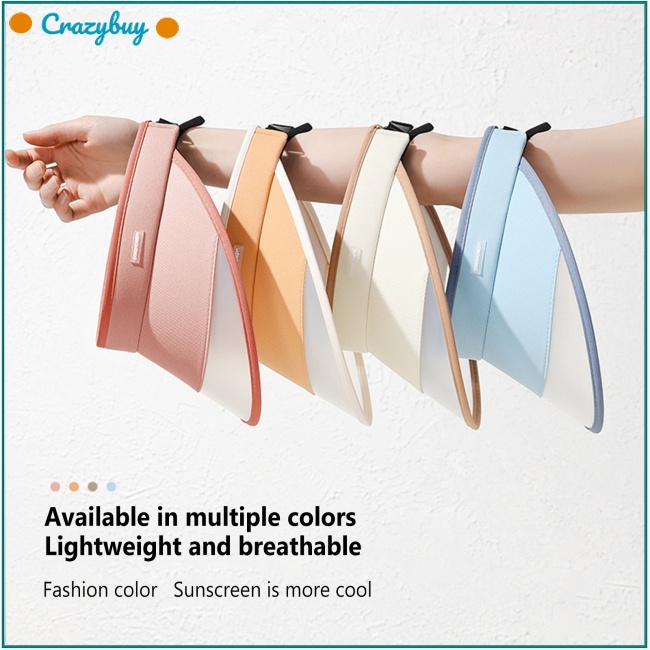 Cr Mũ Chống Nắng Mùa Hè Hấp Thụ Mồ Hôi Thoáng Khí Kèm Dây Đeo Tùy Chỉnh Tiện Dụng Cho Nữ