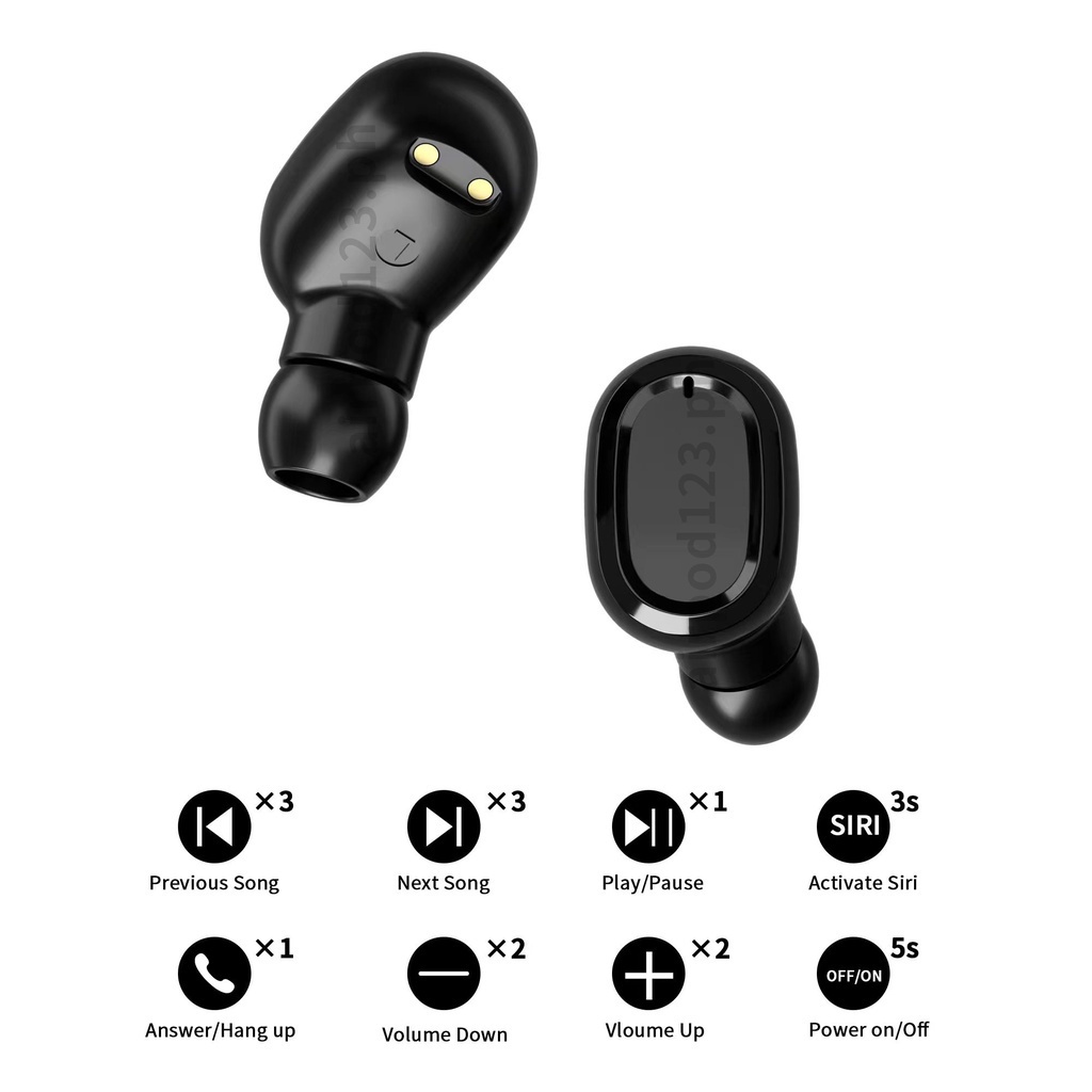 Tai Nghe Bluetooth Không Dây H1 TWS Tích Hợp MIC Cho Tất Cả Điện Thoại Thông Minh