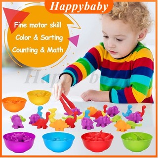 Bộ đồ chơi đếm hình khủng long màu sắc cầu vồng độc đáo cho trẻ em