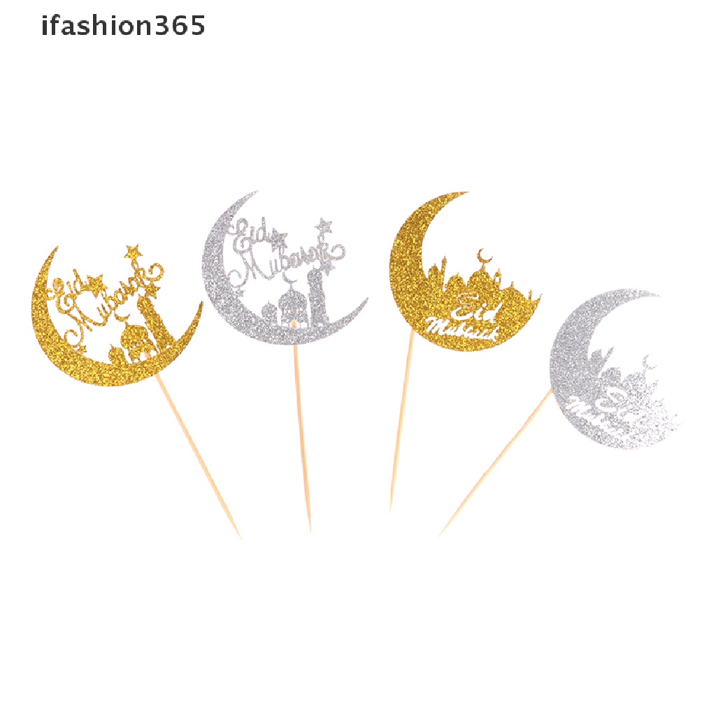Topper Bằng Acrylic Dùng Trang Trí Bánh Kem DIY ifashion365] Eid Mubarak