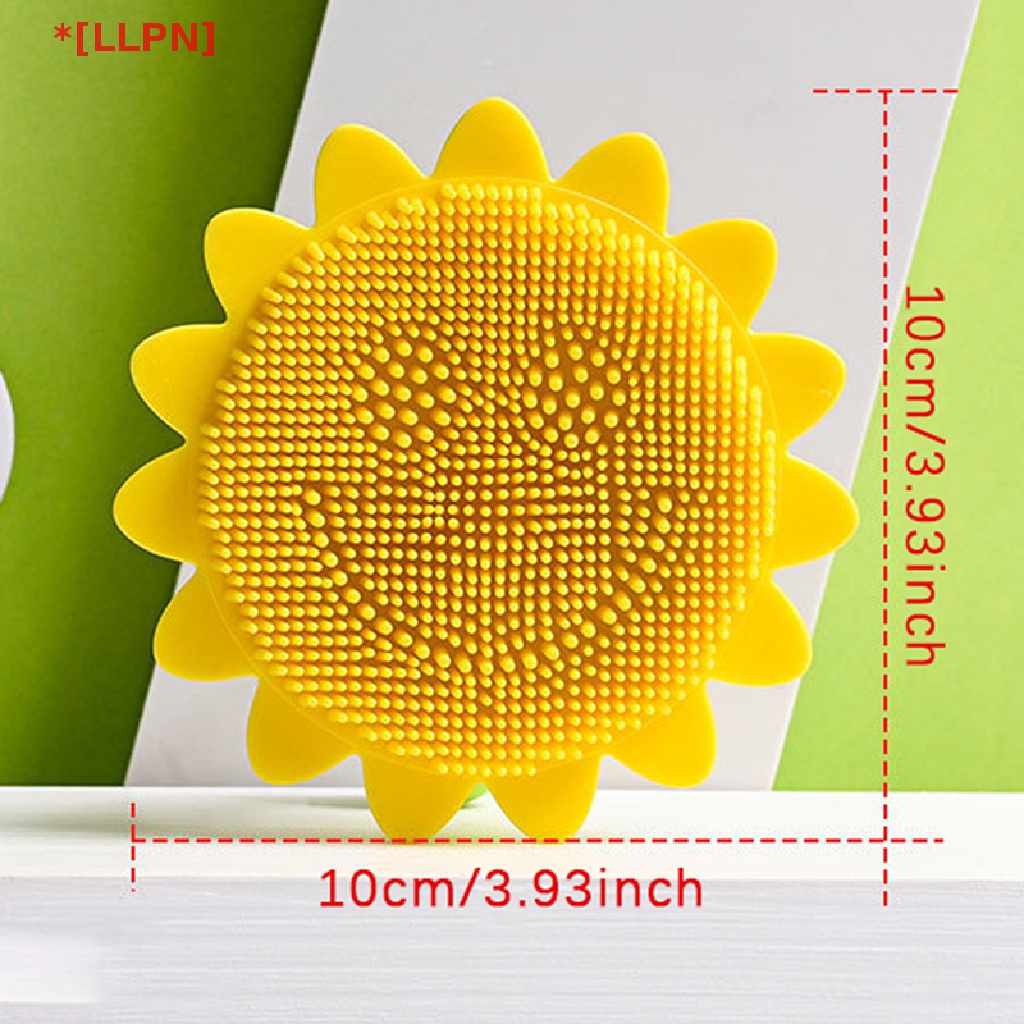 Bàn Chải Gội Đầu Bằng Silicon Mềm Hình Hoa Hướng Dương Cho Bé