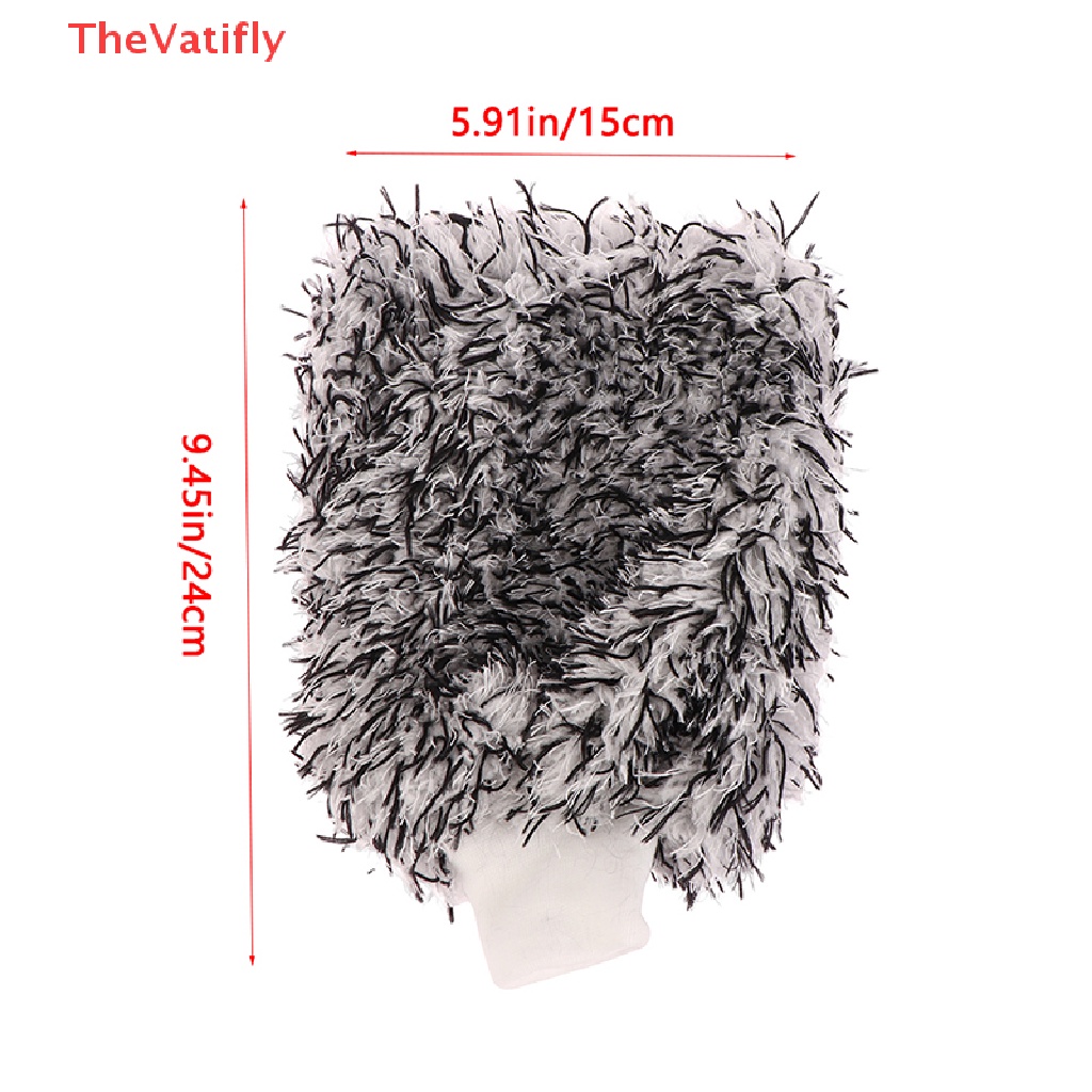 Găng Tay Lông Vệ Sinh Xe Hơi Hai Mặt Tiện Dụng