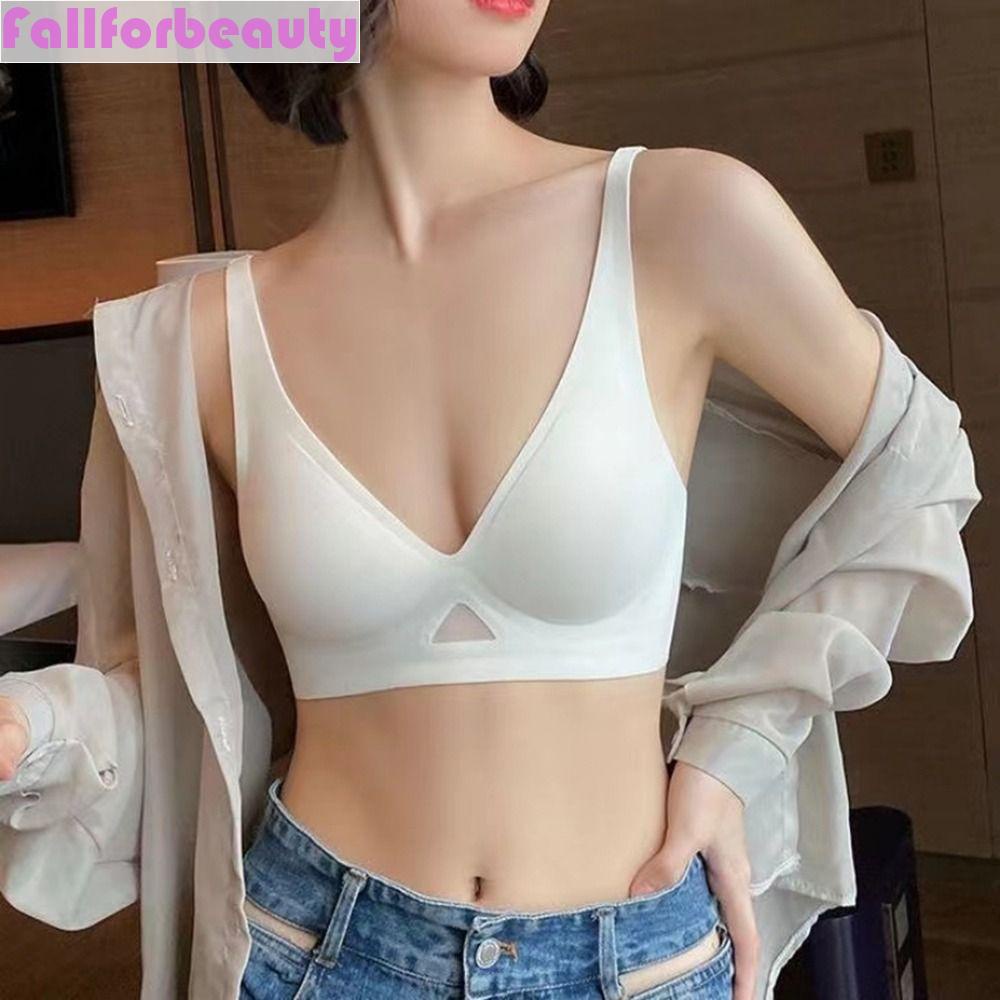 Áo Lót Mềm Mại Không Đường May Cổ Chữ V Sâu Nâng Ngực Dành Cho Nữ