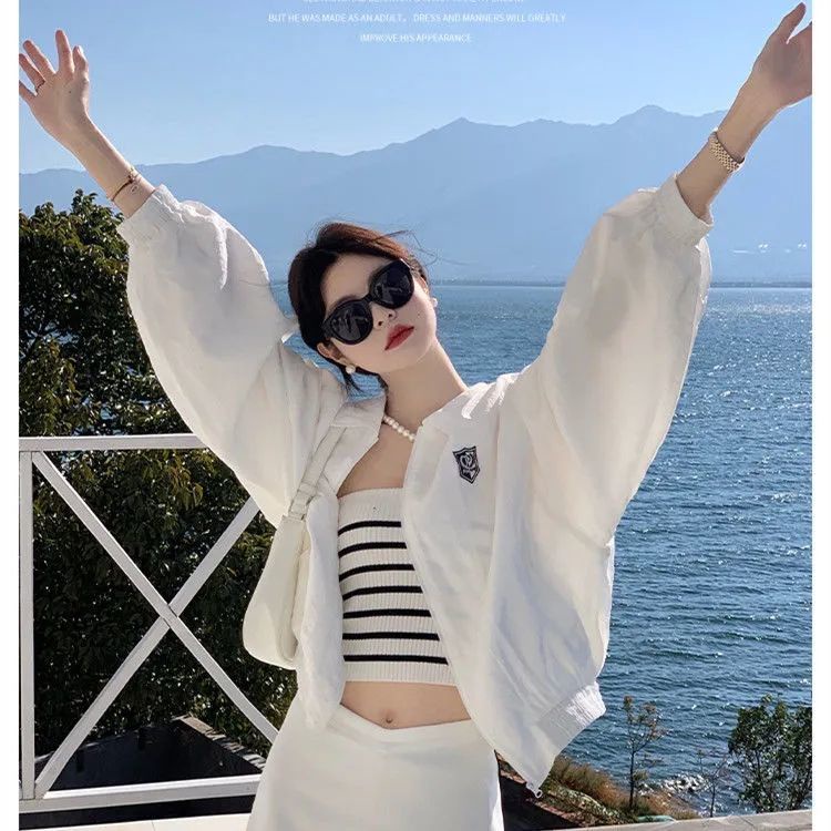 Áo Khoác Thể Thao Dáng Rộng Thiết Kế Mỏng Kiểu Dáng Mới Năng Động Thời Trang Dành Cho Nữ