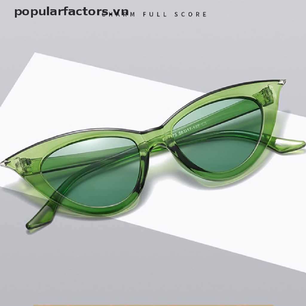 Kính Mát Gọng Mắt Mèo Phong Cách Retro Chống Tia UV400