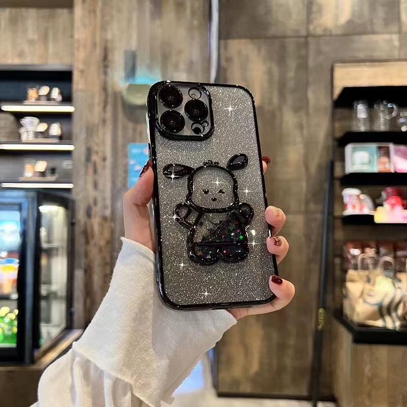 Ốp Điện Thoại Dẻo Mạ Kim Tuyến In Hình Chó Pacha Sang Trọng Bảo Vệ camera Chống Sốc Cho iPhone 11 12 Pro max 13 14 Pro max