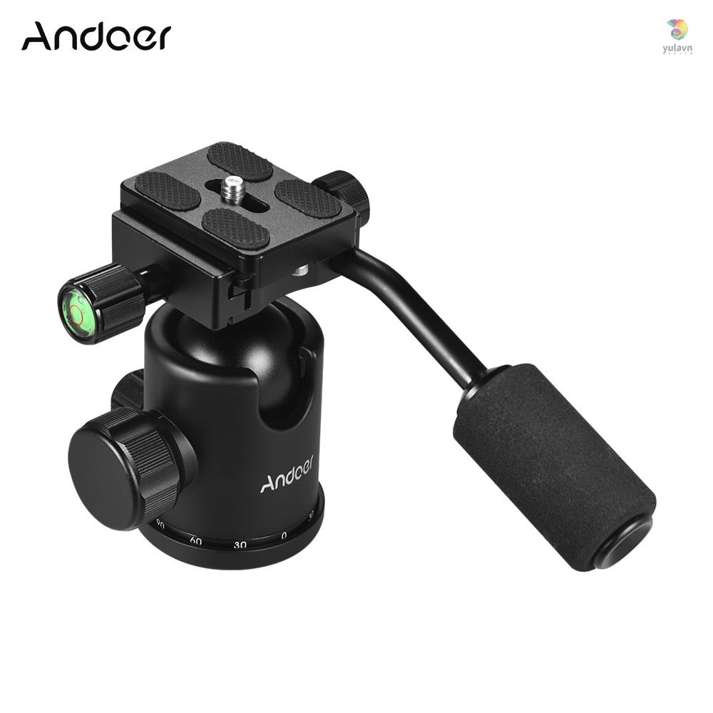 ANDOER Đầu Bi Xoay 360 Độ Gắn Giá Đỡ Ba Chân 1 / 4inch Srew 3 / 8inch Cho Máy Ảnh DSLR Max 15kg