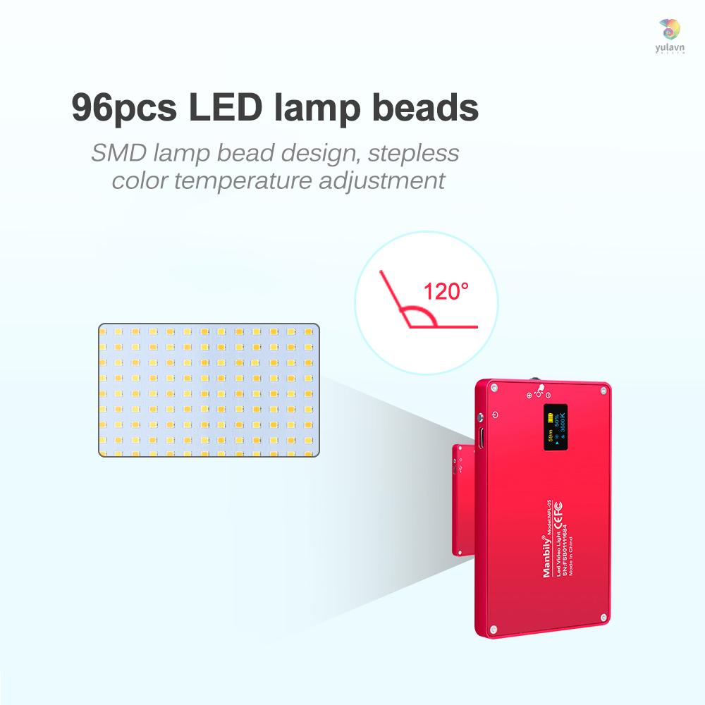 Đèn Từ Tính 8W Cổng USB Có Thể Điều Chỉnh Độ Sáng / Thay Đổi Màu Sắc Theo Nhiệt Độ Cho Máy Ảnh Manbily 8W