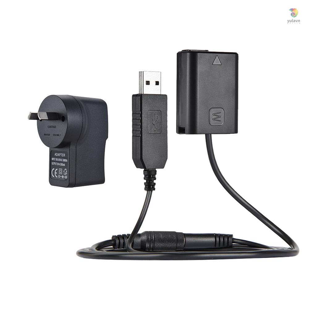 Dây Cáp Nguồn AC-PW20 Cho Andoer NP-FW50 + Pin 5V 3A AC-PW20 / NEX-3 / 5 / 6 / 7 Series A33 A37 A35 A555A7A7Ra7I A600 A30