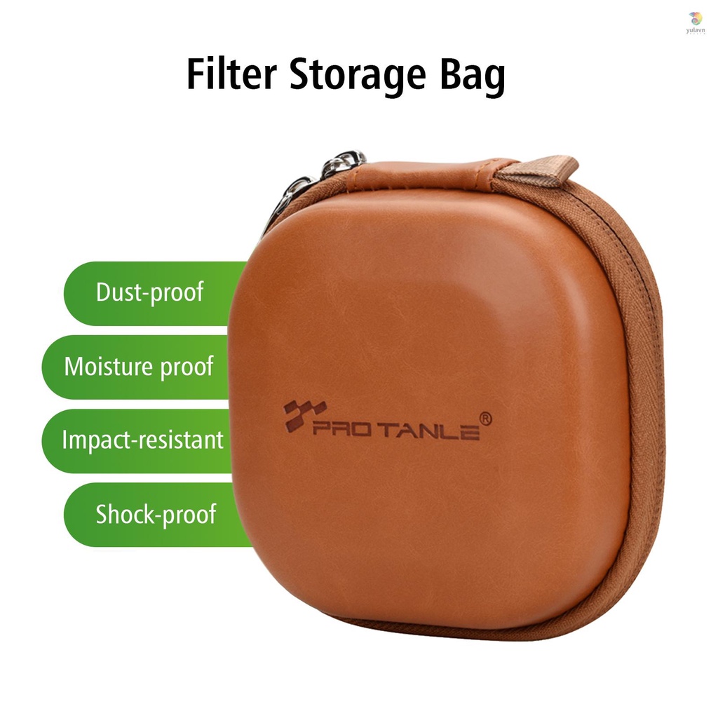 Set 5 Túi Lọc Bảo Vệ Chống Bụi 82mm Bằng Da PU Cho Máy Ảnh Chuyên Nghiệp