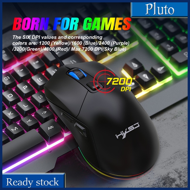 Mới Chuột Chơi Game Có Đèn Nền RGB 7200dpi