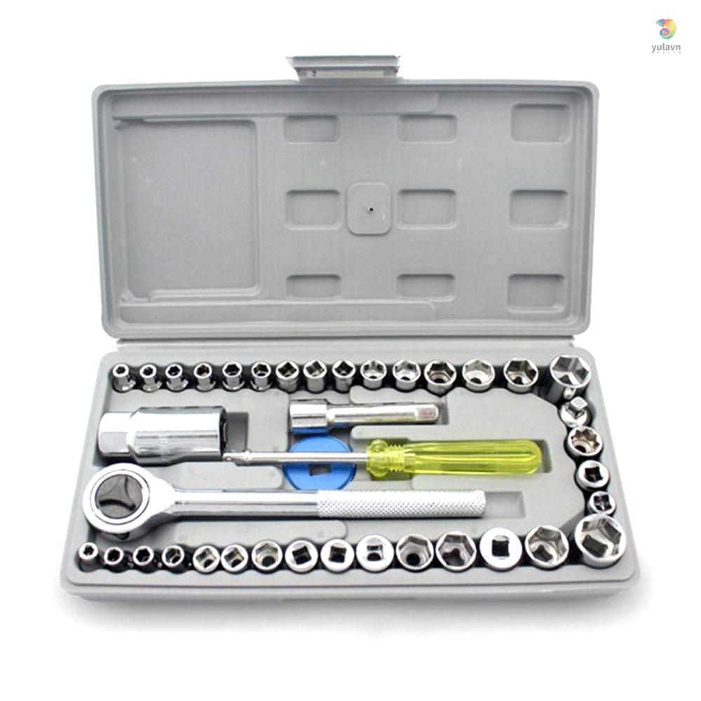 Bộ 40 Món Dụng Cụ Sửa Chữa Xe Hơi Đa Năng Bằng Thép Carbon