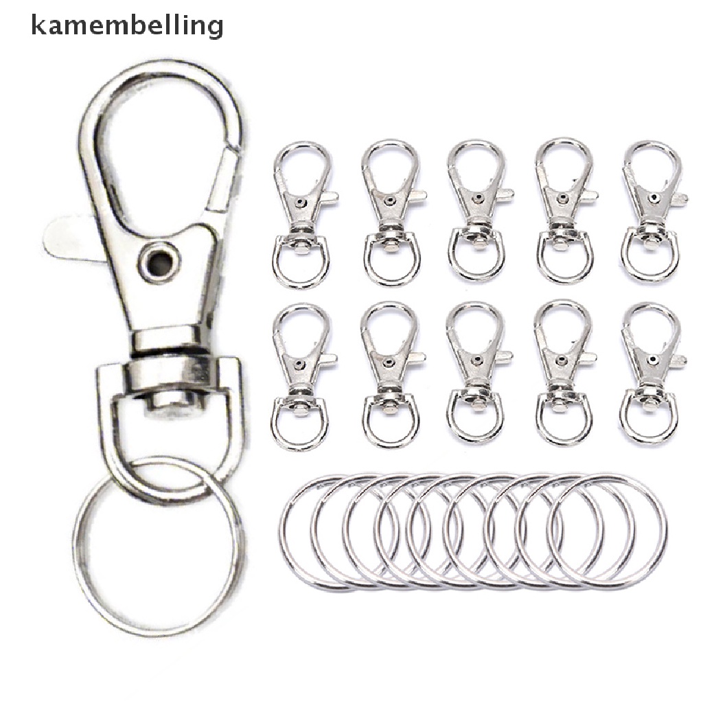 Kamembelling Set 50 Móc Kẹp Tôm Hùm Bằng Kim Loại Dùng Làm Đồ Trang Sức Thủ Công DIY