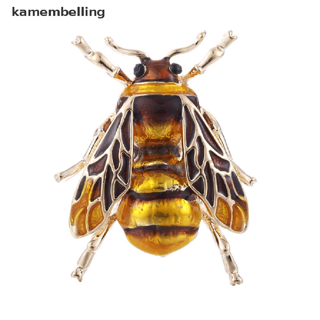 Trâm Cài Áo Kim Loại Hình Ong Tráng Men Vintage