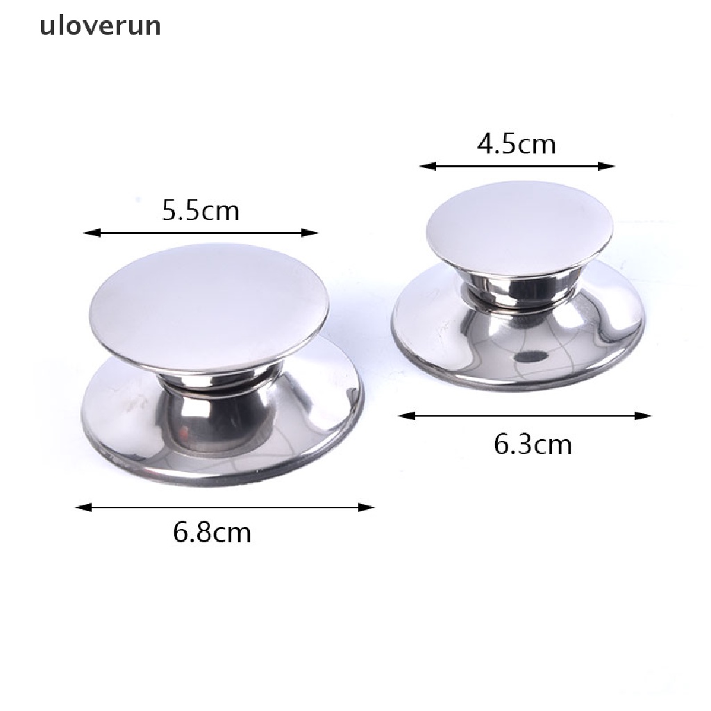 Set 2 Núm Tay Cầm Nắp Nồi Bằng Thép Không Gỉ Tiện Dụng