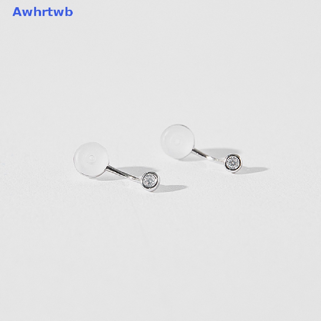 Khuyên Tai Đính Đá Hình Chấm Hỏi Màu Bạc Thời Trang Phong Cách Hàn Quốc Dành Cho Nữ Mới