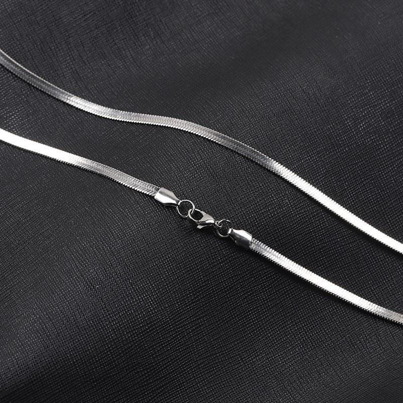 Vòng cổ Sợi Xích 3mm Bằng Thép Titan Đơn Giản Thời Trang Mùa Hè Quyến Rũ Cho Nữ