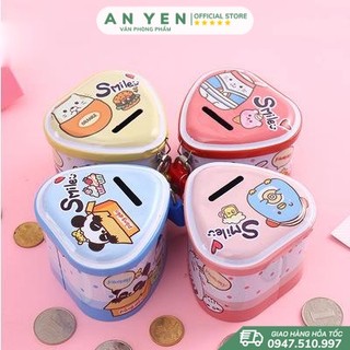 Két sắt ống heo tiết kiệm có khóa mini cho bé